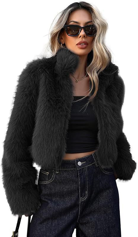 Veste courte en fausse fourrure pour femme avec fourrure douce et silhouette élégante Berg-Feldt