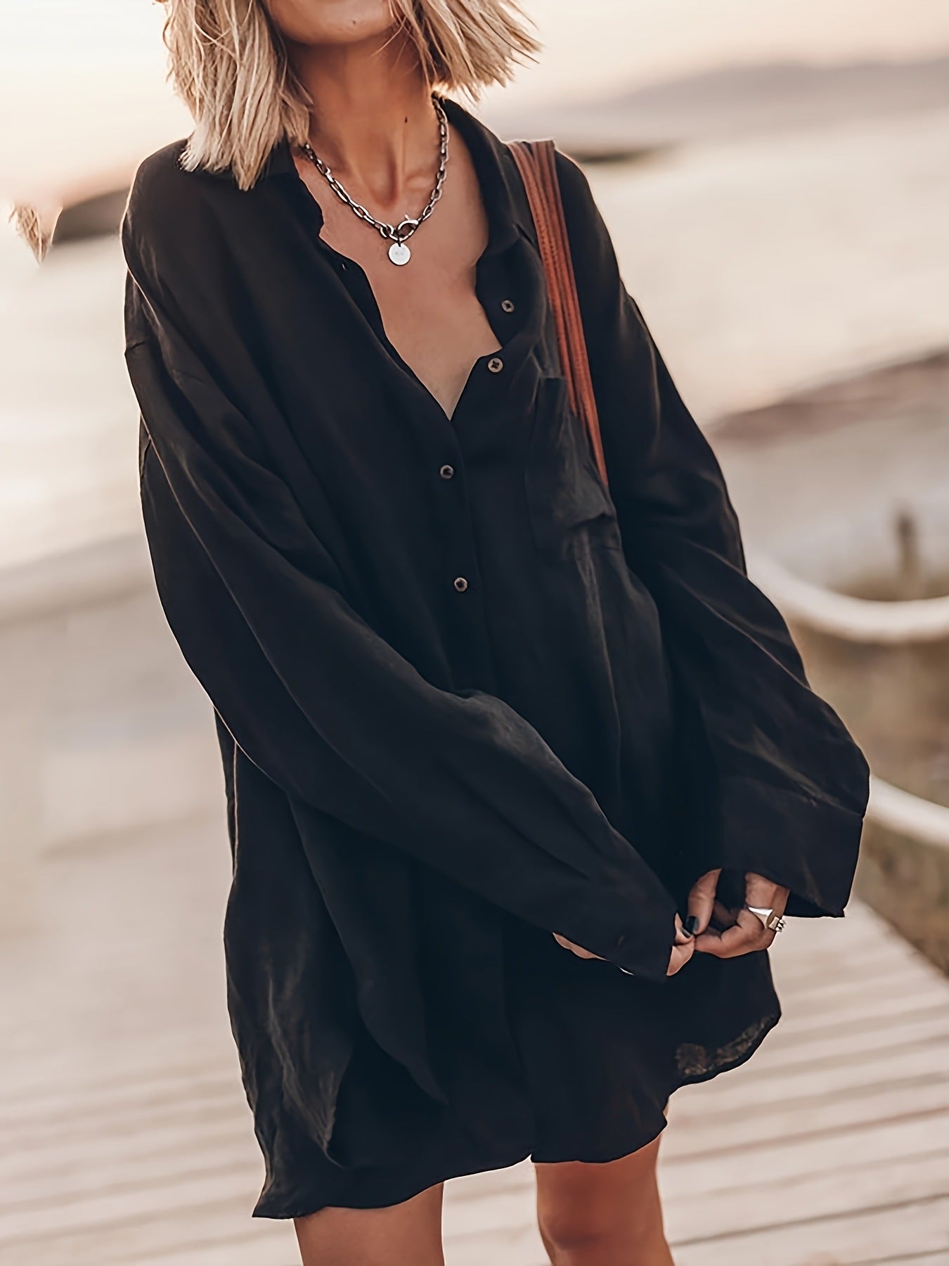 Blouse ample décontractée en lin pour femme Berg-Feldt