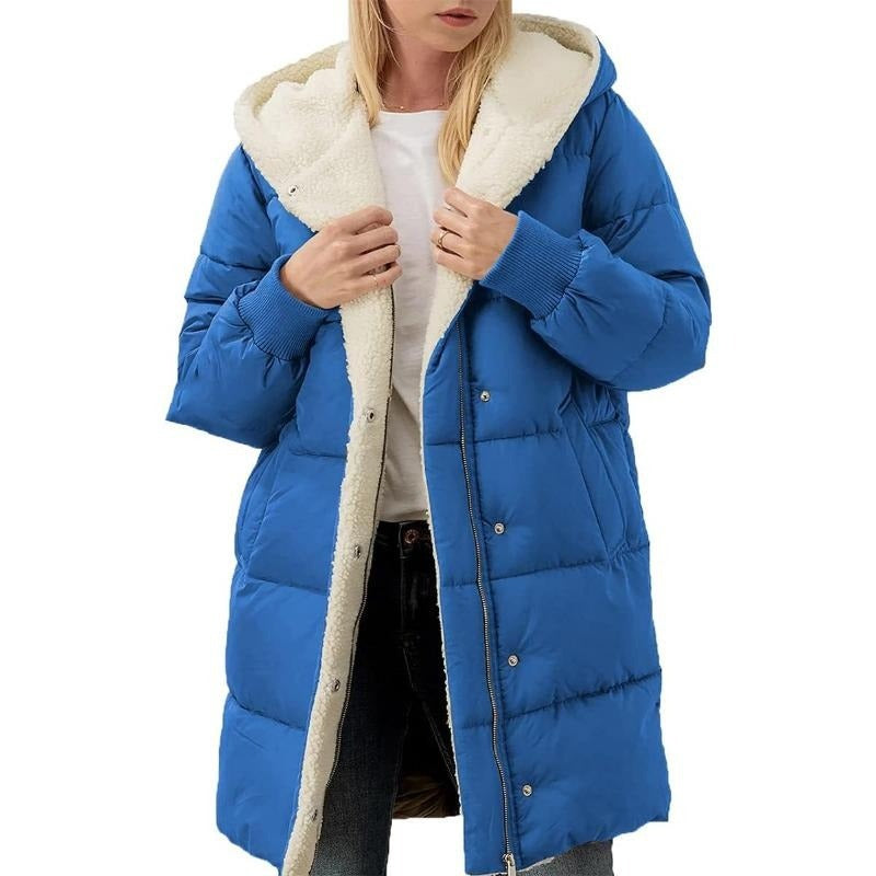 Berg-Feldt | Manteau d'hiver réversible en coton à capuche pour femme