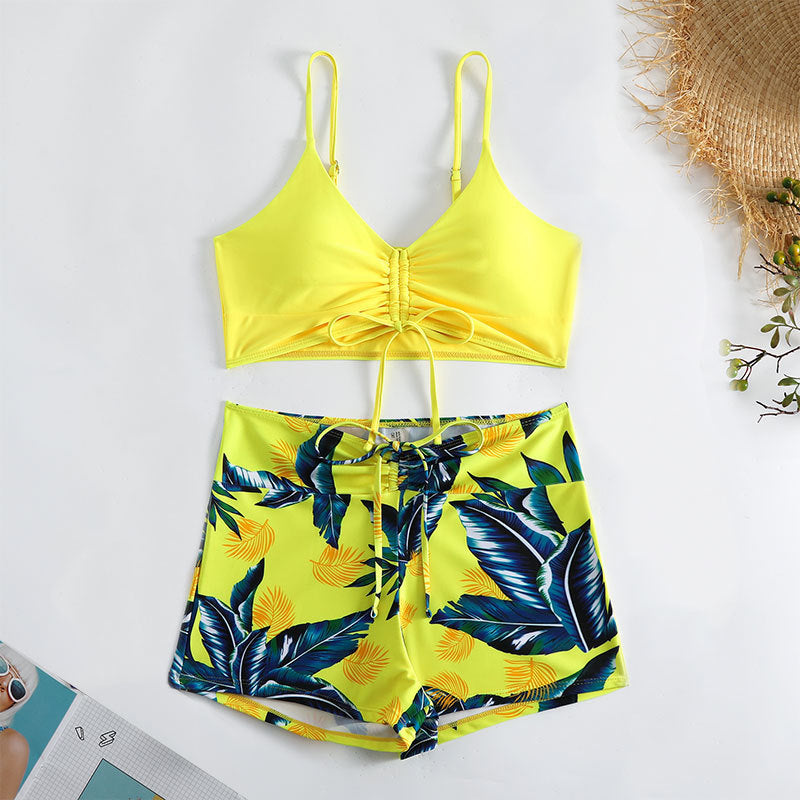 Ensemble bikini froncé avec short de berg-feldt