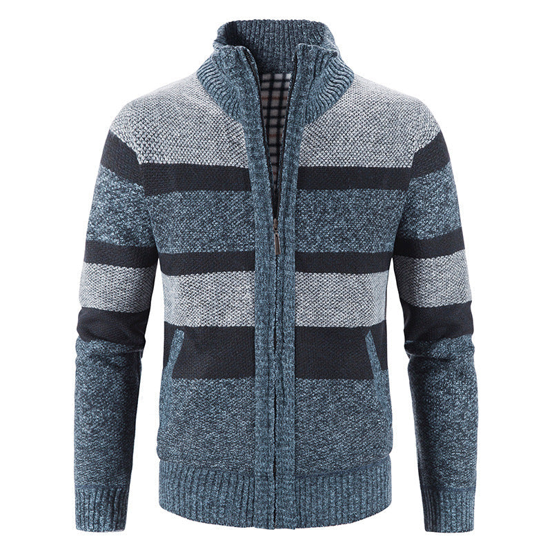 Herren modische Strickjacke mit Stehkragen und Reißverschluss Berg-Feldt