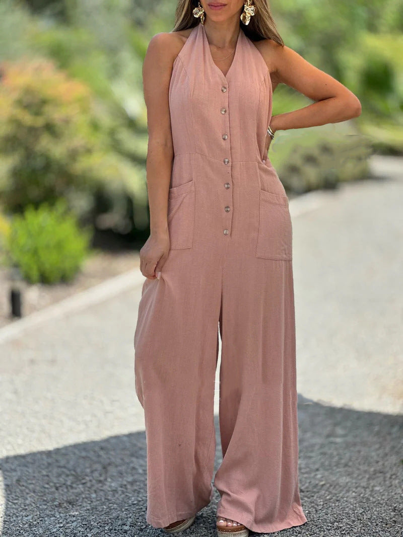 Combinaison Berg-Feldt pour femme avec fermeture boutonnée et poches