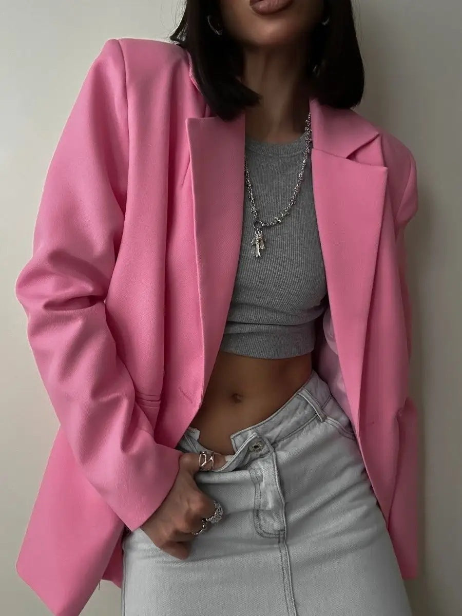 Élégant blazer pour femme à double boutonnage, avec poches et coupe décontractée de berg-feldt