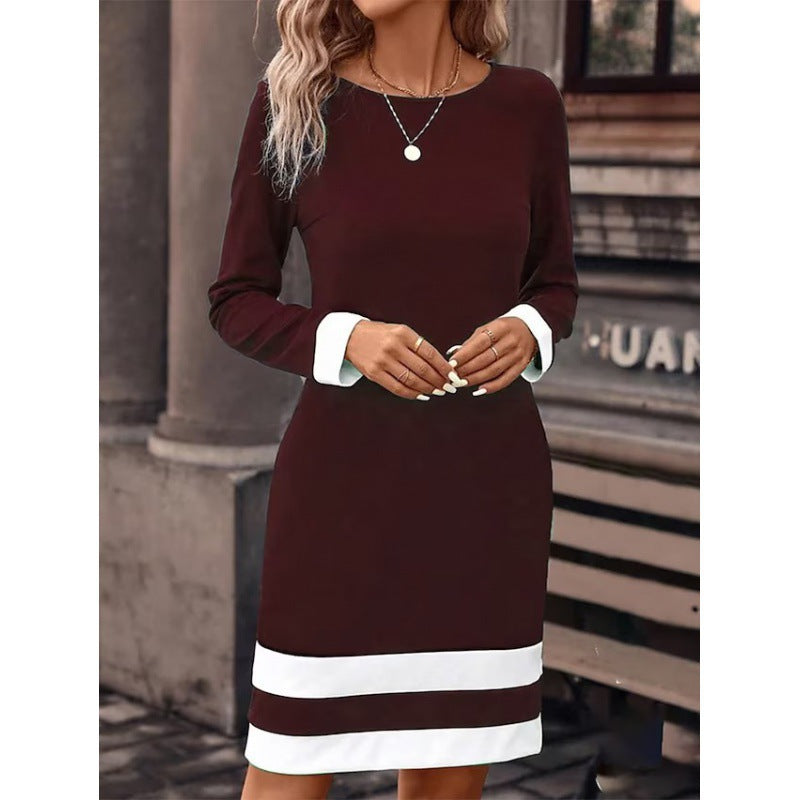 Robe élégante pour femme avec poignets et ourlet contrastants Berg-Feldt