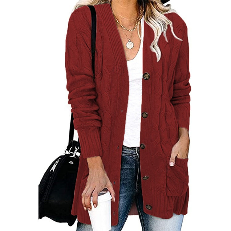 Cardigan en maille torsadée pour femme avec poches pratiques Berg-Feldt