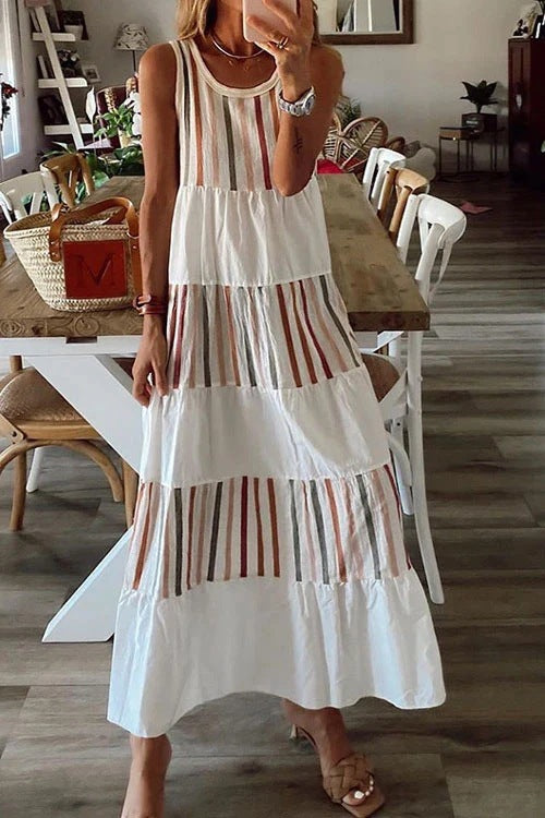 Maxi-Kleid für Damen mit Streifen und Cut-Outs von berg-feldt