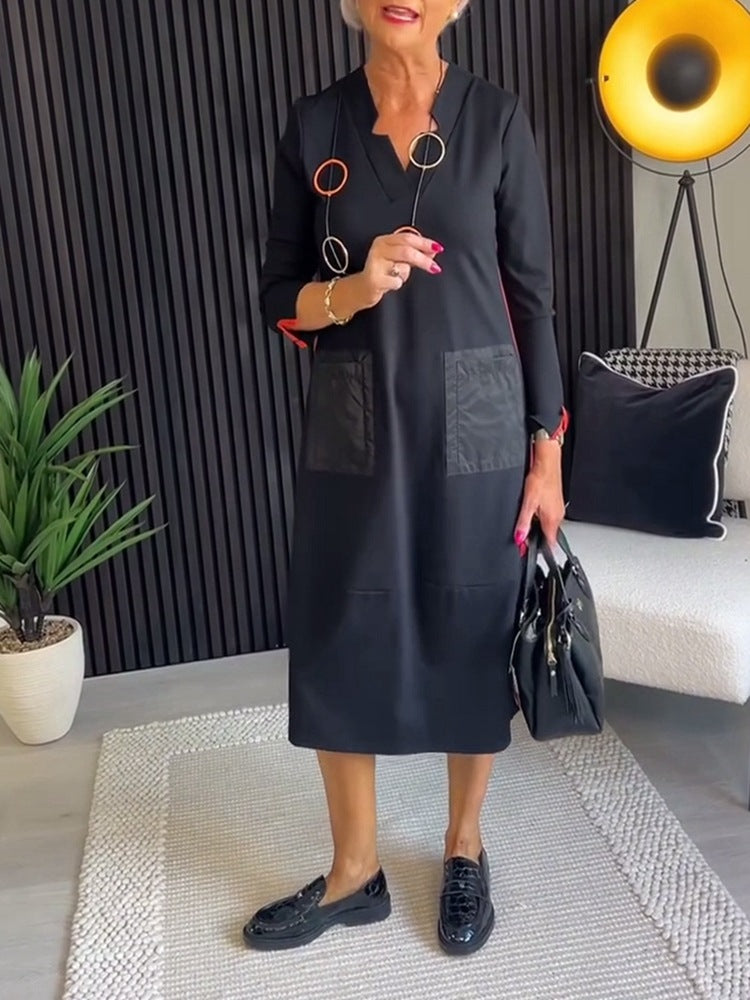 Robe midi élégante et polyvalente pour femme avec poches de berg-feldt