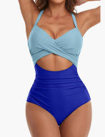 Maillot de bain femme Berg-Feldt avec design portefeuille et coupe haute