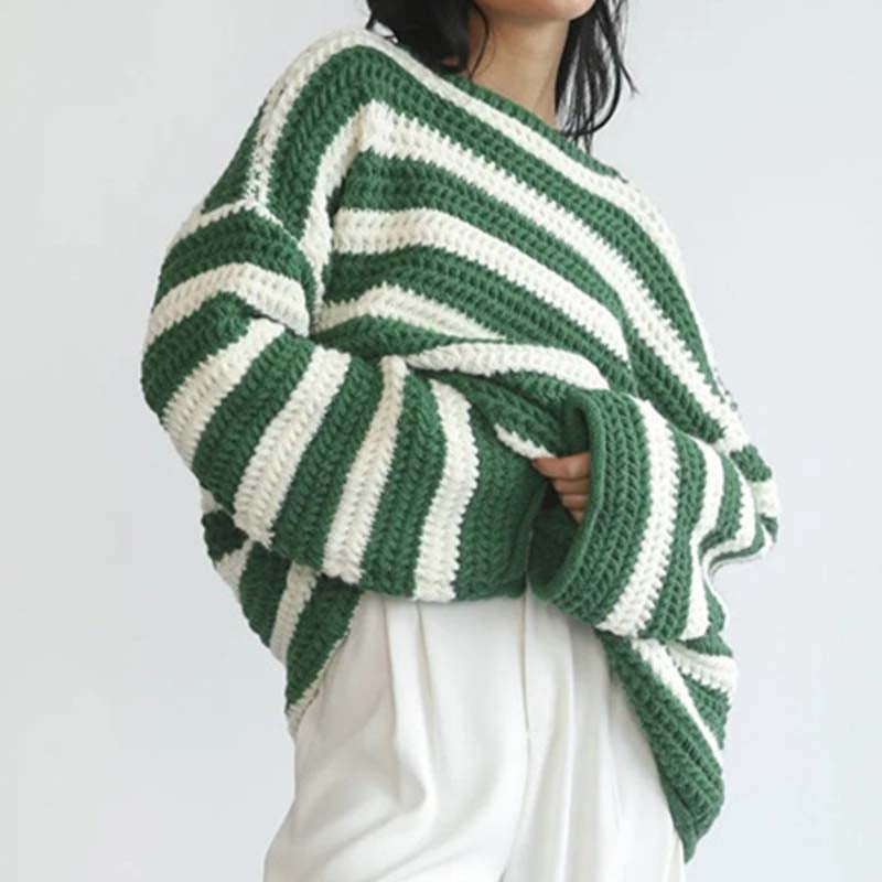 Berg-Feldt | Gestreifter Strickpullover Mit Sanften Farben
