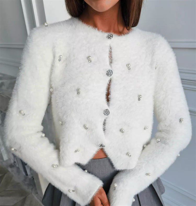Cardigan moelleux pour femme avec boutons décoratifs et coupe élégante Berg-Feldt
