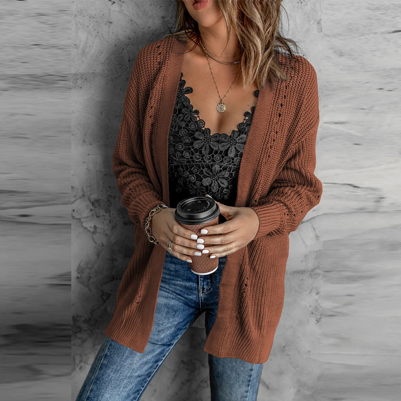 Cardigan ajouré léger et confortable pour femme Berg-Feldt