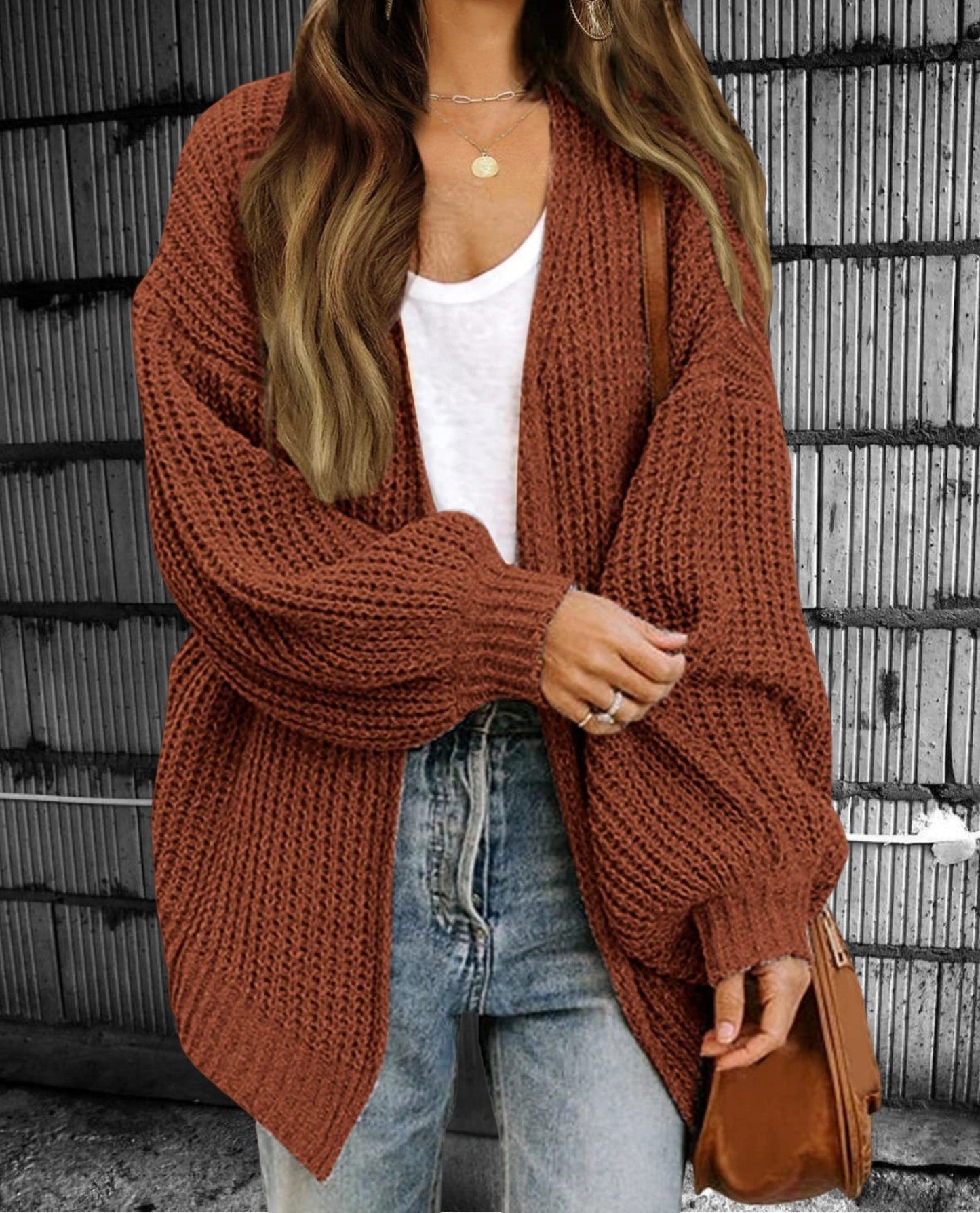 Cardigan femme en grosse maille coupe oversize et design décontracté Berg-Feldt