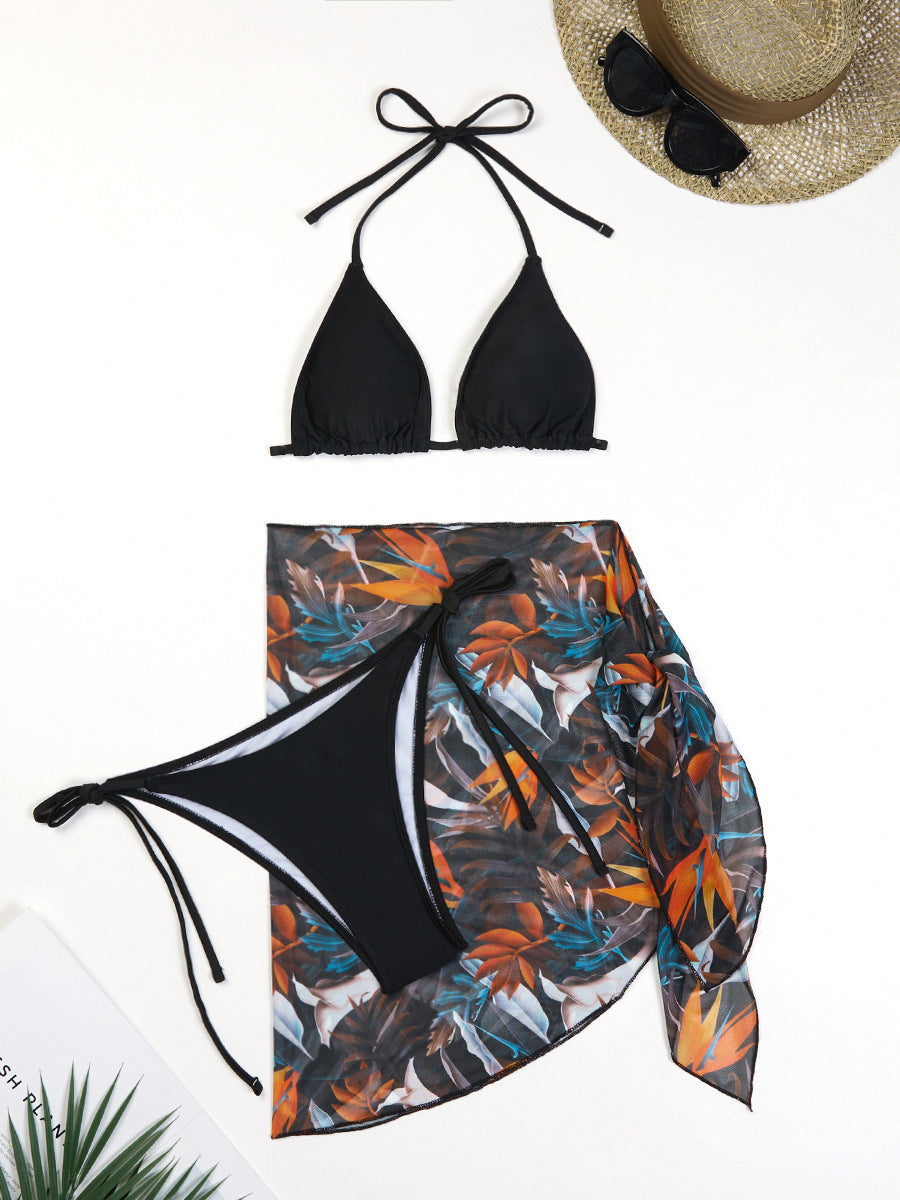 Strandset Damen, zweiteilig, Blumenmuster, verstellbare Bänder von berg-feldt
