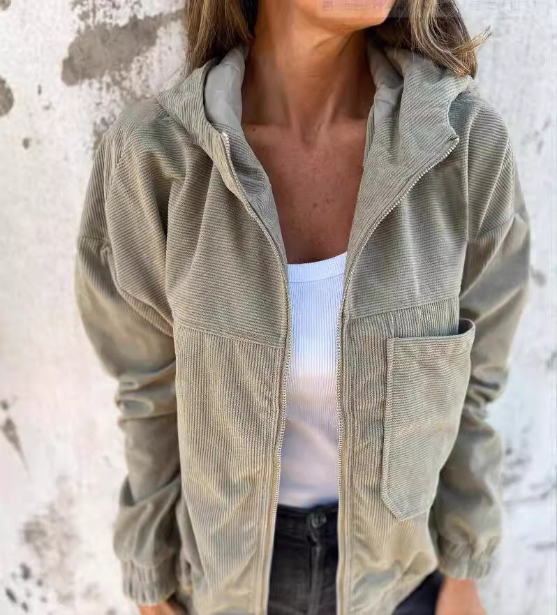 Veste légère en velours côtelé pour femme avec poches pratiques Berg-Feldt