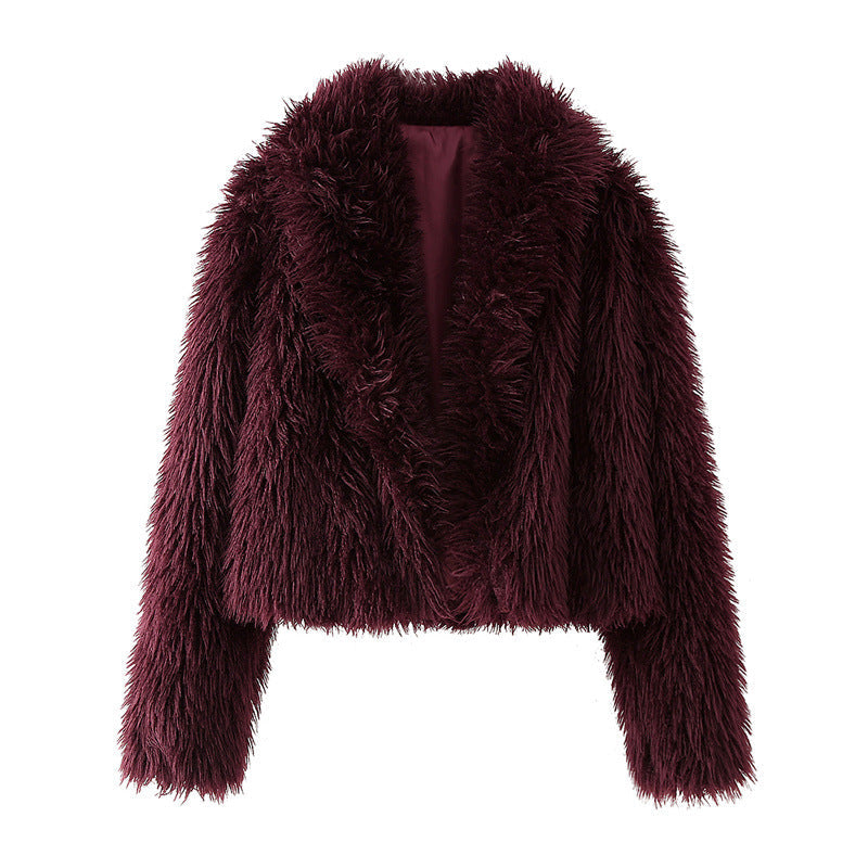 Veste courte en fausse fourrure douillette pour femme Berg-Feldt