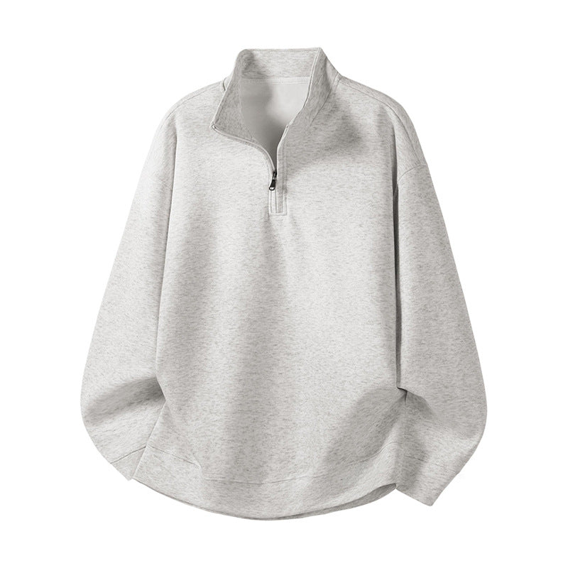 Damen Oversized Fleecepullover mit halb offenem Kragen Berg-Feldt