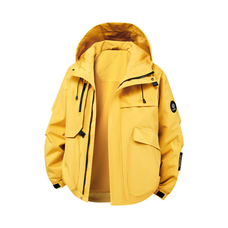 Herren technische Outdoor-Jacke mit Material und zahlreichen Reißverschlusstaschen Berg-Feldt