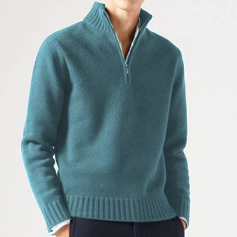 Sweater pour homme à col montant avec fermeture éclair moderne Berg-Feldt