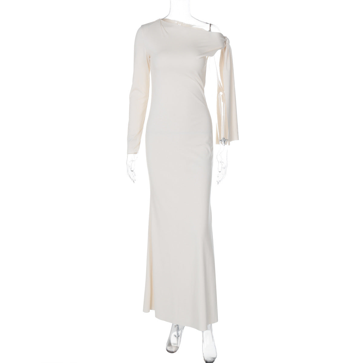 Elegantes Maxikleid für Damen mit asymmetrischem Schnitt und langen Ärmeln von berg-feldt