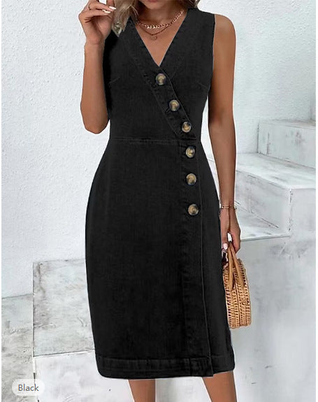 Robe midi en jean boutonnée Berg-feldt pour femme