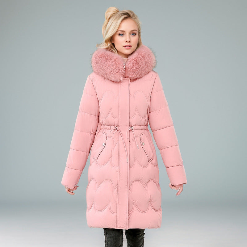 Manteau doudoune femme tendance avec col en fausse fourrure amovible et cordon de serrage à la taille Berg-Feldt