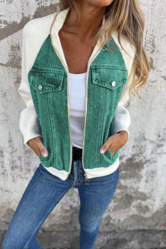 Berg-Feldt | Gestrickte Patchwork Kapuzenjacke