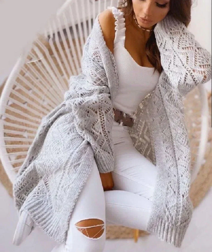 Cardigan femme grande taille en maille ajourée Berg-Feldt