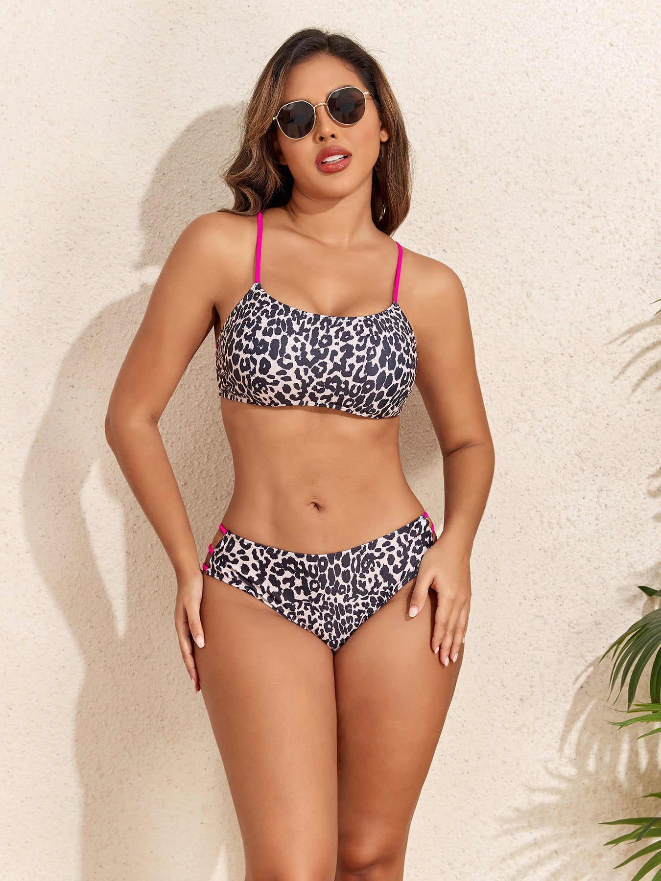 Ensemble bikini léopard avec bretelles réglables de berg-feldt pour femme