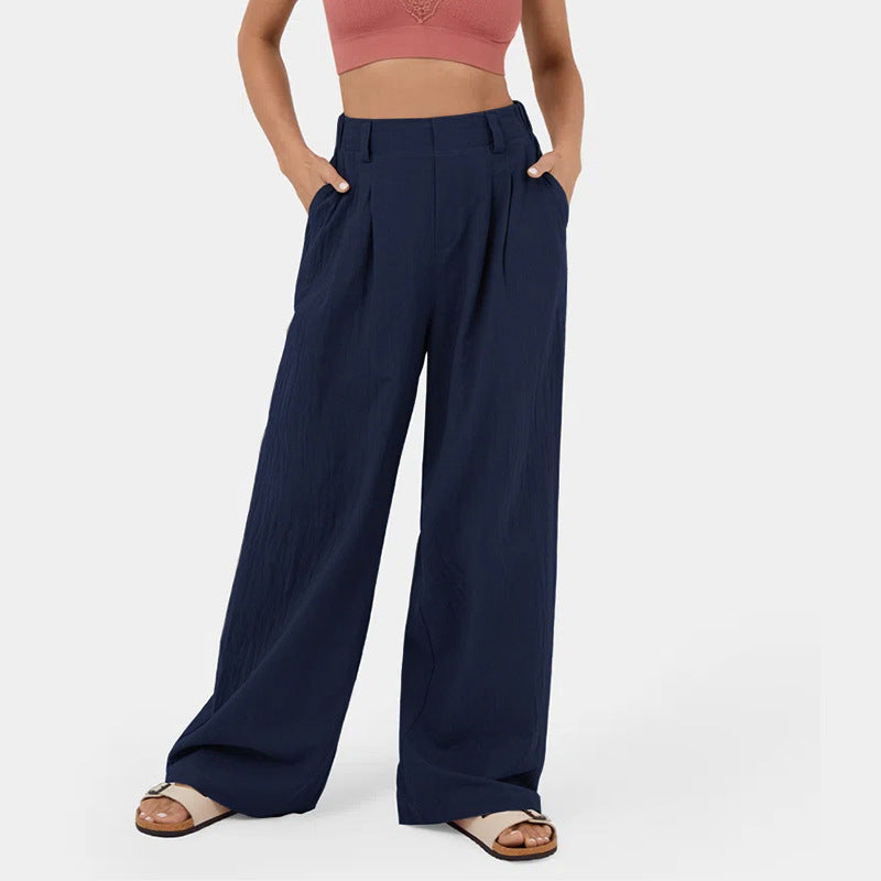 Pantalon chino ample pour femme avec élégants plis et poches latérales Berg-Feldt