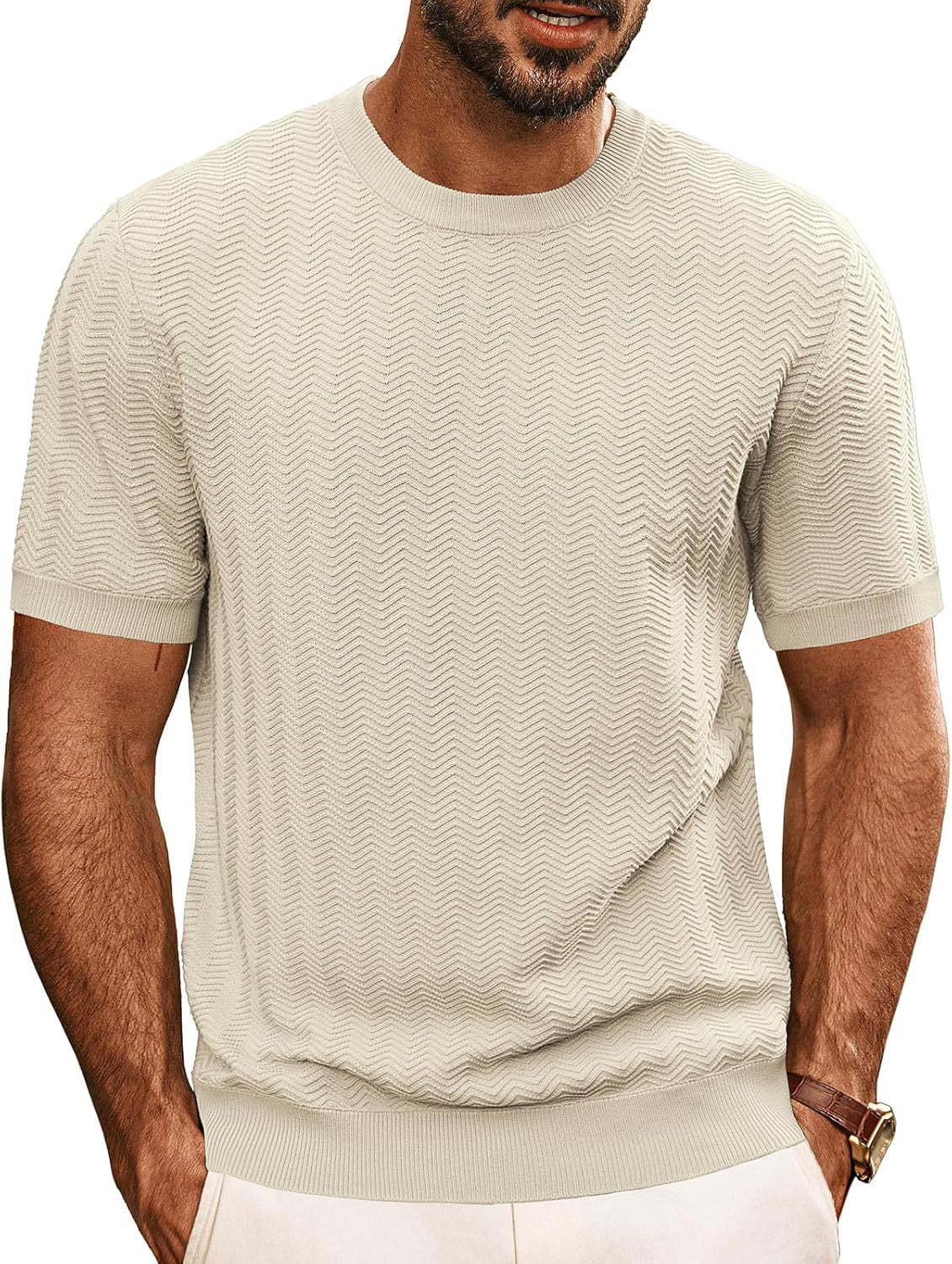 T-shirt ras du cou texturé homme Berg-Feldt