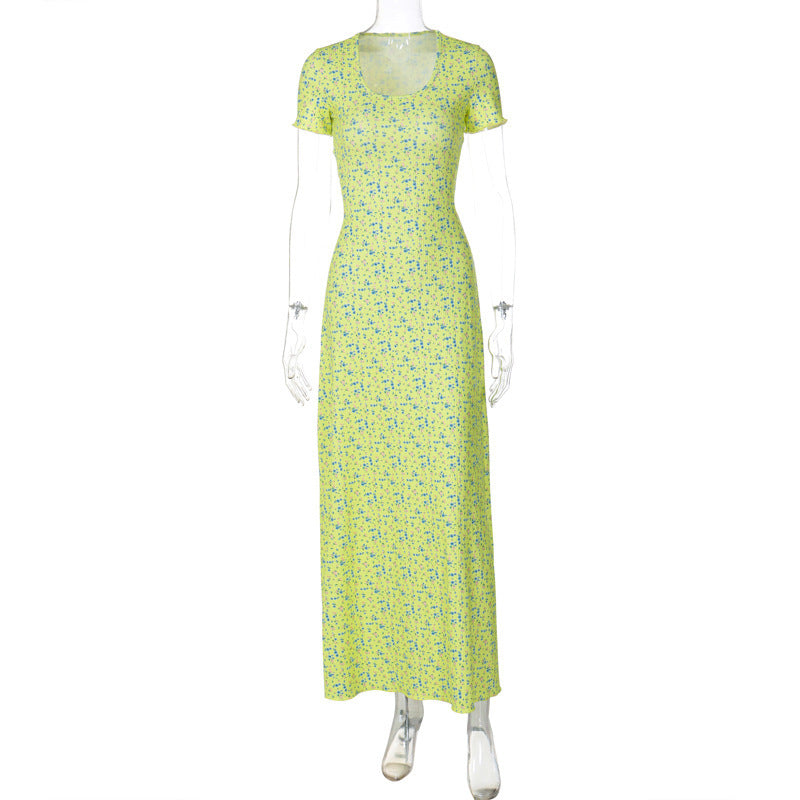 Elegantes Maxikleid für Damen mit Blumenmuster und figurbetonter Passform von berg-feldt