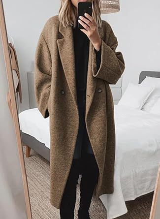 Damen Oversized Wollmantel mit klassischem Revers Berg-Feldt