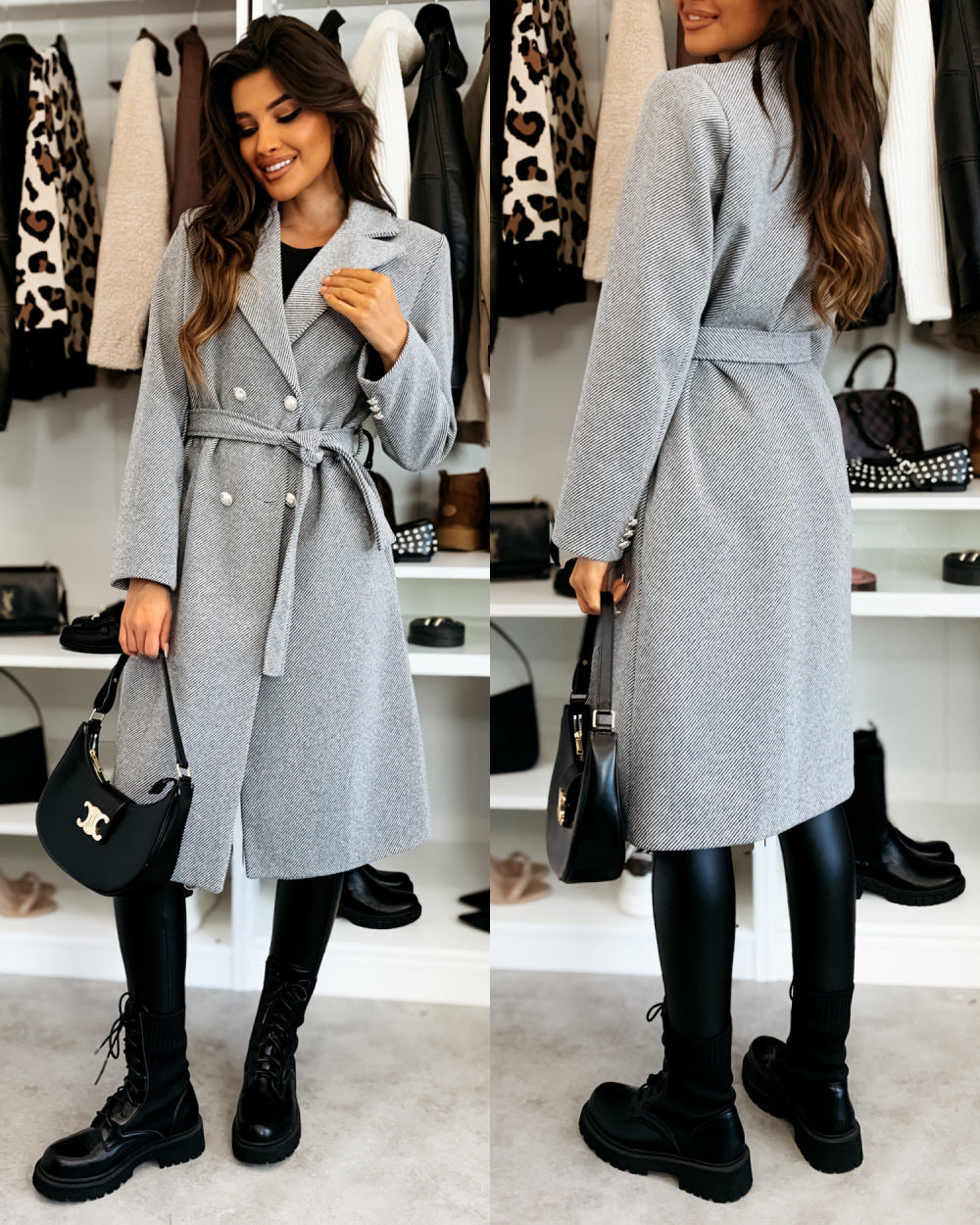 Damenmanteau élégant trench-coat avec ceinture ajustable et double boutonnage Berg-Feldt