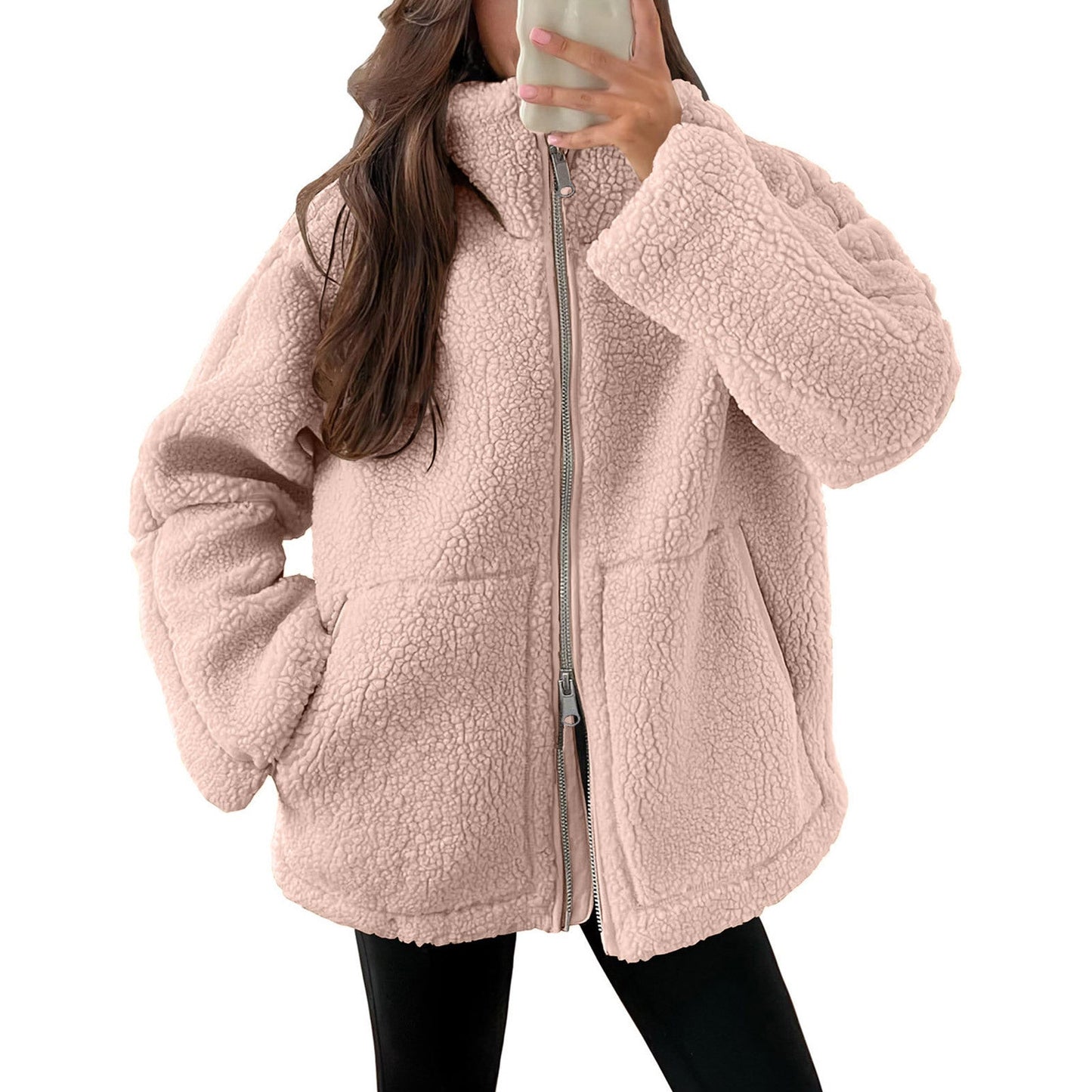 Veste douillette en teddy zippée pour femme Berg-Feldt