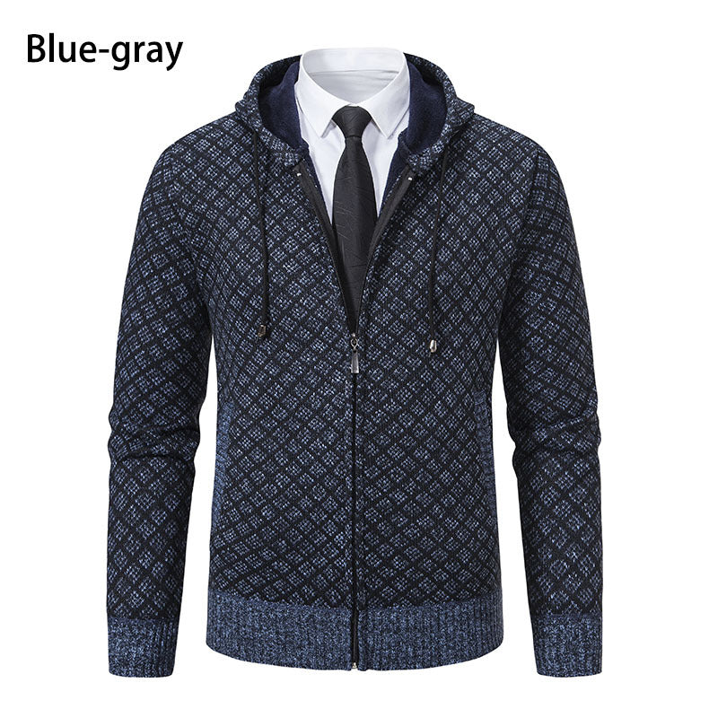 Herren modische Sweatjacke mit Kapuze und elegantem Muster Berg-Feldt