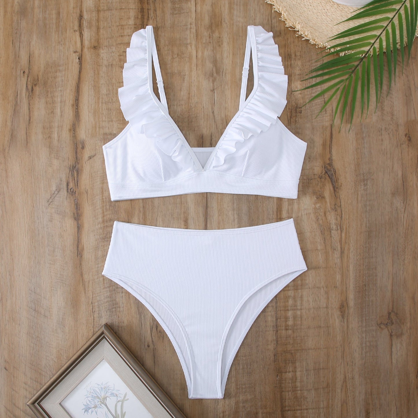 Ensemble de bikini taille haute à volants Berg-Feldt pour femme