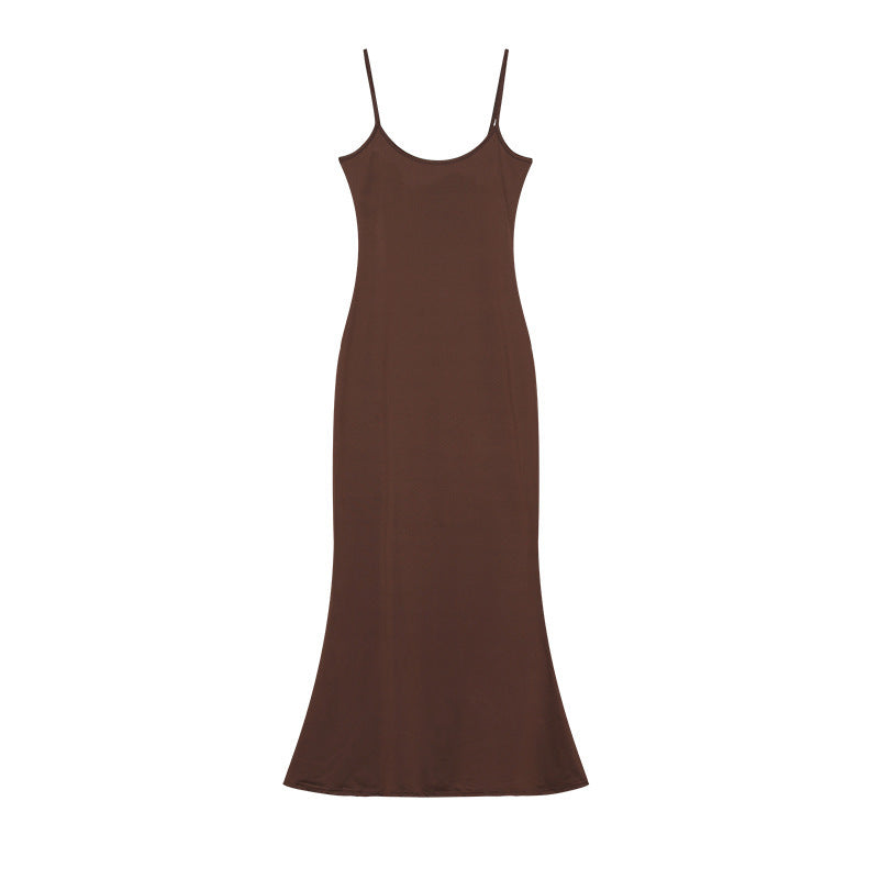 Berg-Feldt Robe longue élégante à fines bretelles pour femme