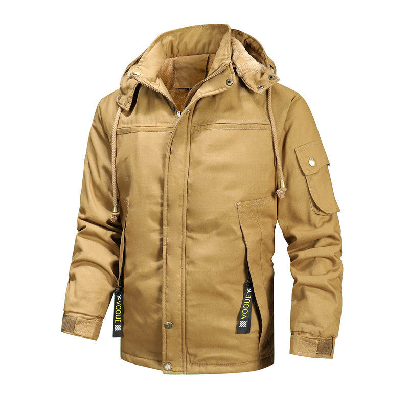 Herren vielseitige Outdoor-Jacke mit gefütterter Kapuze Berg-Feldt