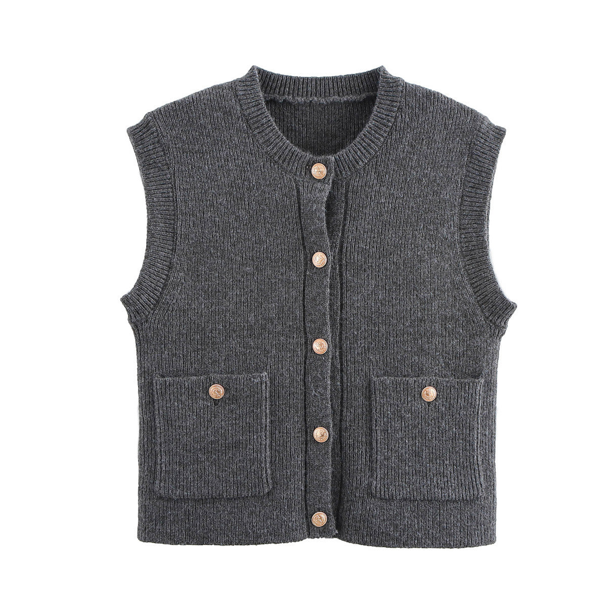 Gilet en tricot pour femme avec boutons et poches de berg-feldt