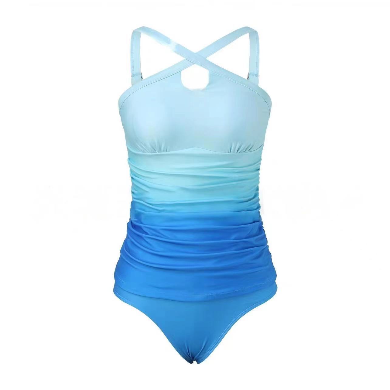 Maillot de bain sculptant pour femme avec fronces et bretelles croisées de berg-feldt