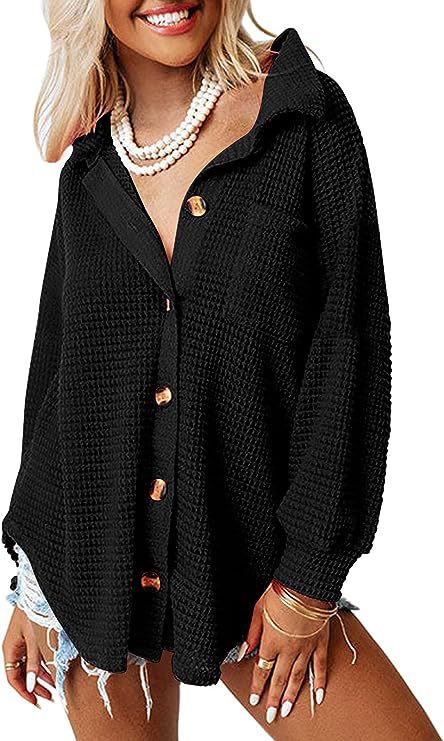 Chemise-veste gaufrée décontractée boutonnée pour femme, coloris Berg-Feldt