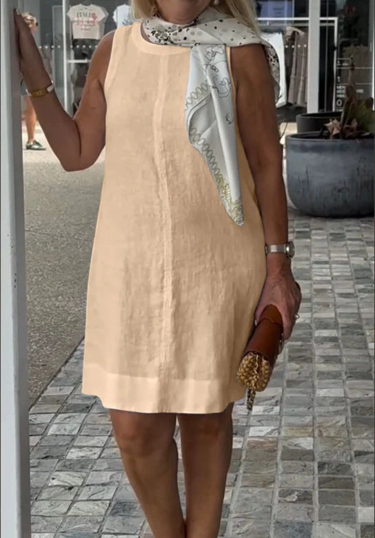 Robe d'été légère en lin avec foulard tendance de berg-feldt pour femme