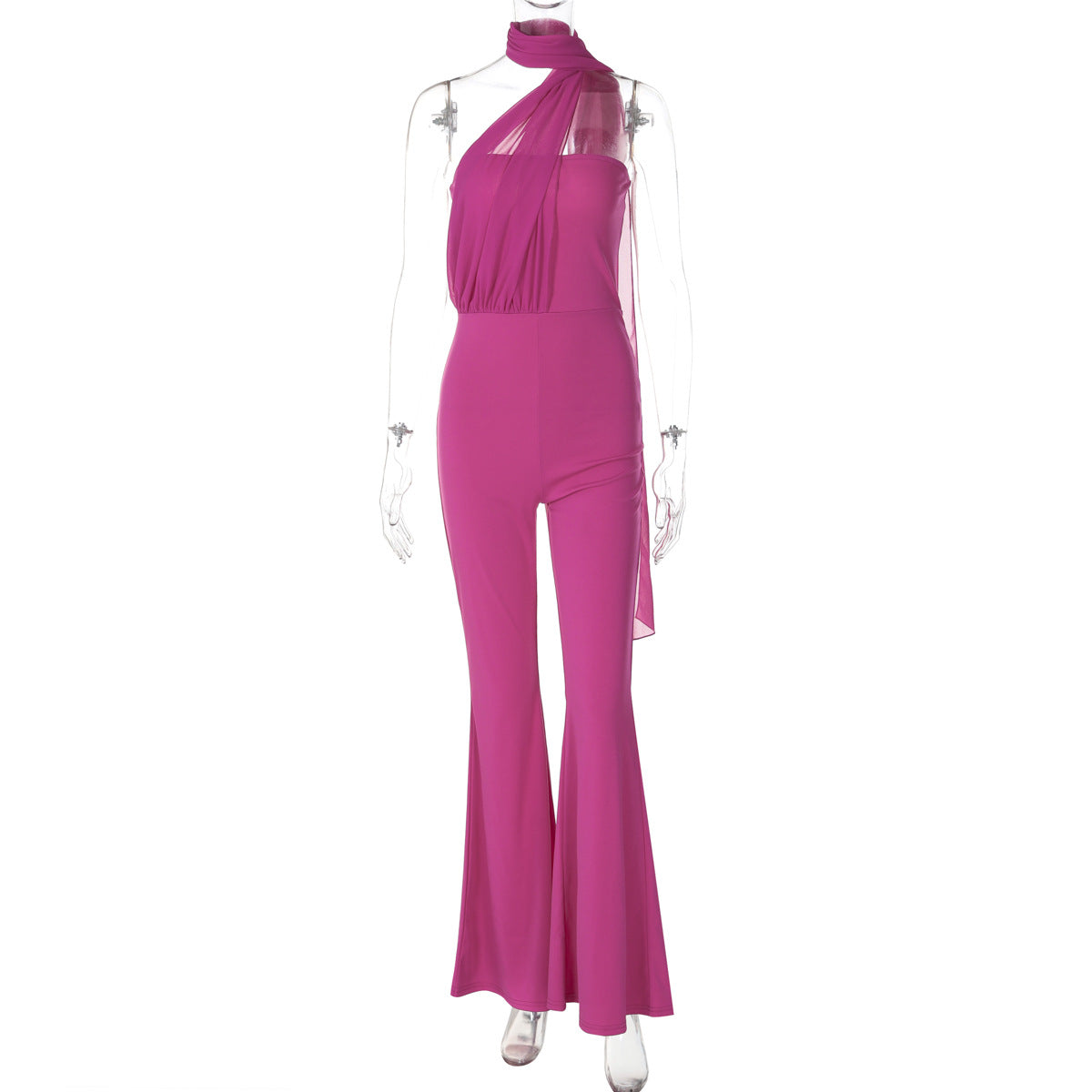 Combinaison élégante pour femme avec bretelle asymétrique et fente fluide de berg-feldt