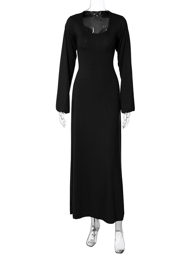 Elegantes Maxikleid für Damen mit langem Arm und quadratischem Ausschnitt von berg-feldt
