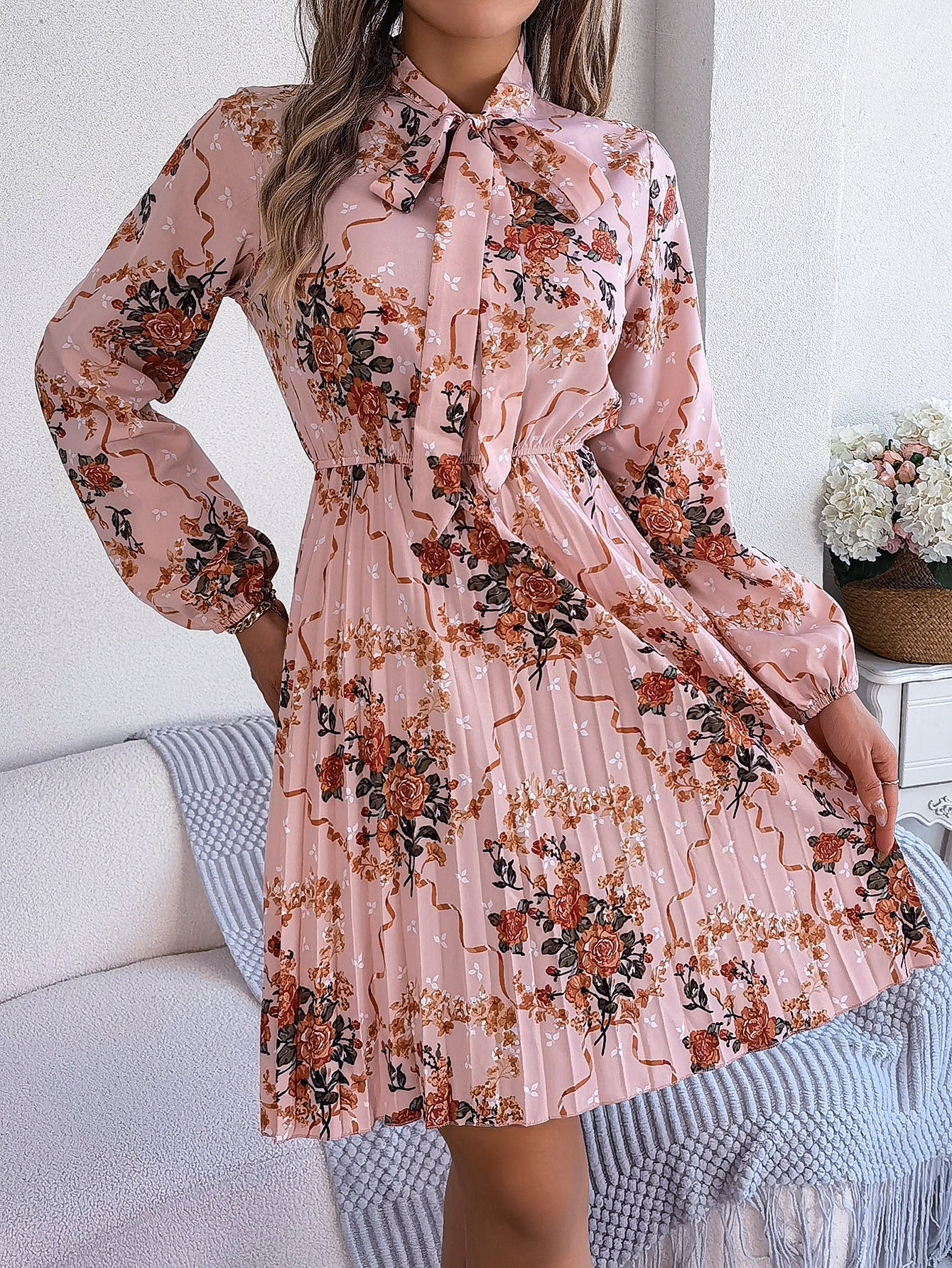 Robe-chemise ajustée à motif floral berg-feldt
