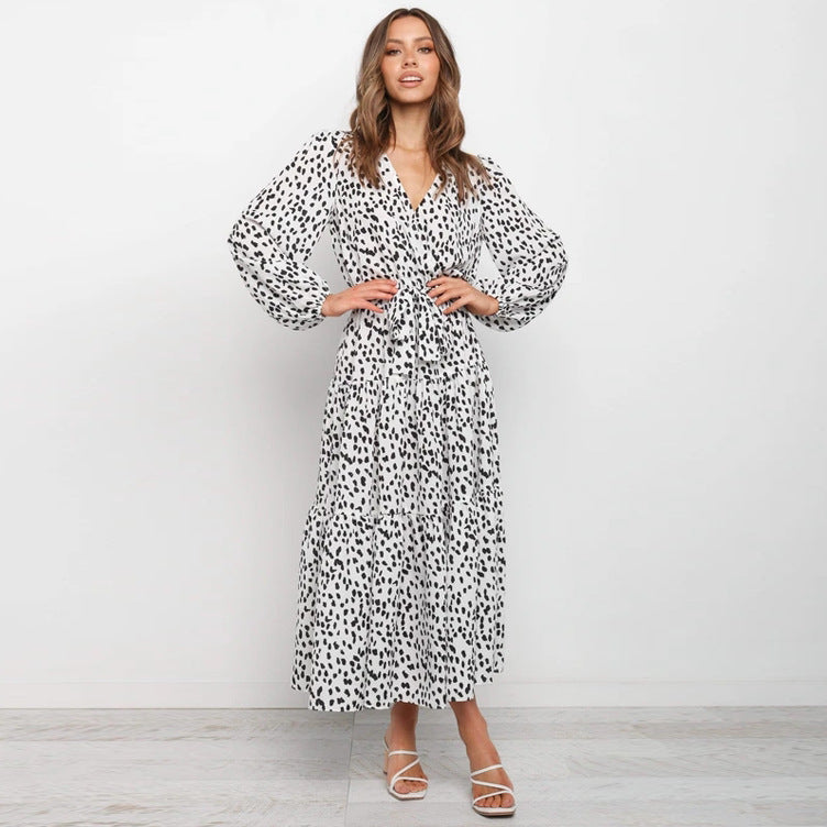 Robe longue élégante à superposition et effet portefeuille pour femme de berg-feldt