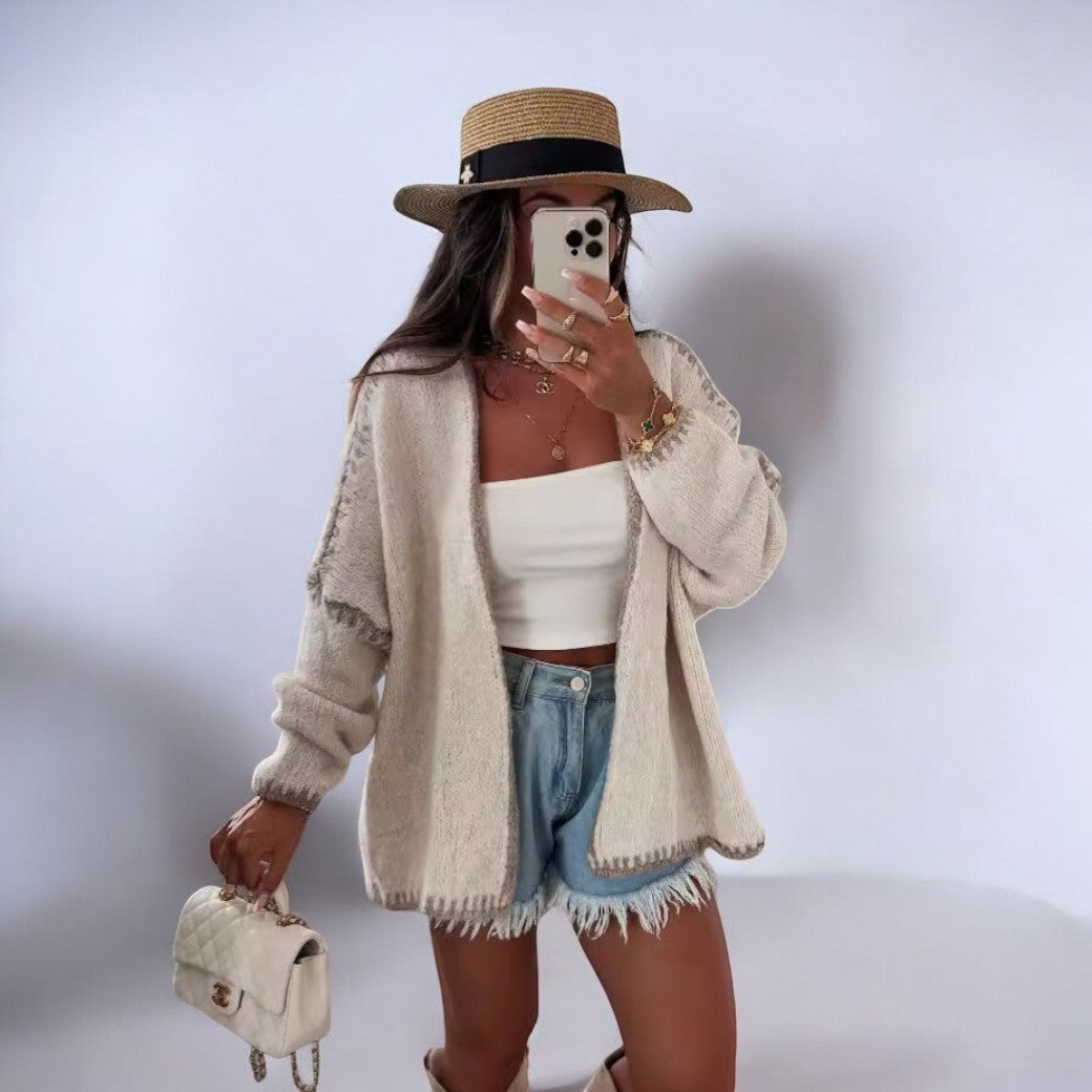 Berg-Feldt | Elegante Strickjacke Im Overgröße Stil