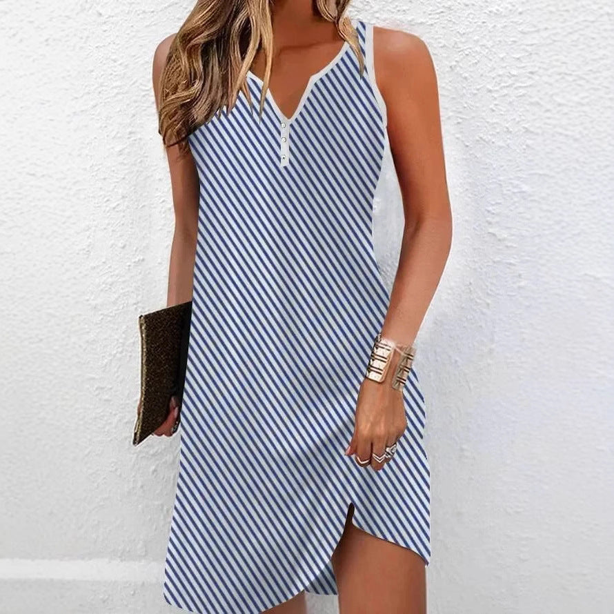 Robe chemise décontractée pour femme Berg-Feldt à rayures et boutons