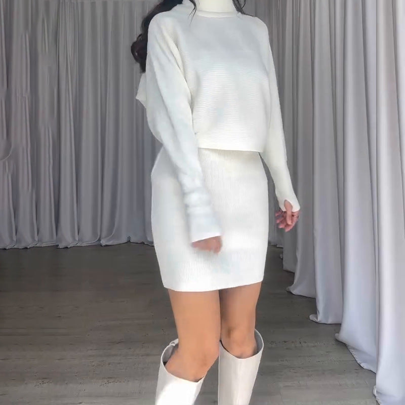 Damen Strickkleid mit lässigem Rollkragen und angeschnittenen Ärmeln Berg-Feldt