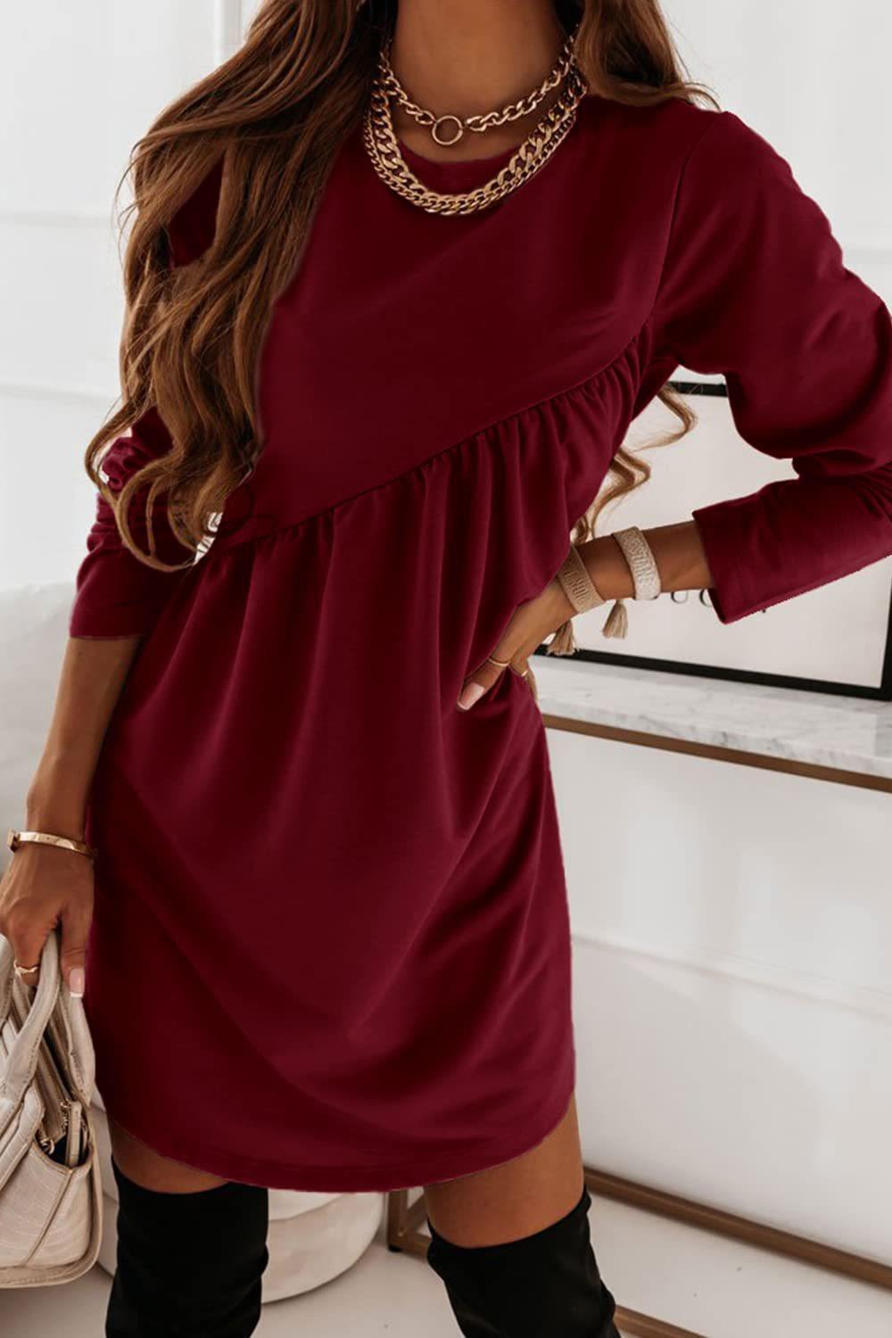 Elegantes Damen Freizeit-Shirtkleid mit ausgestelltem Saum von berg-feldt